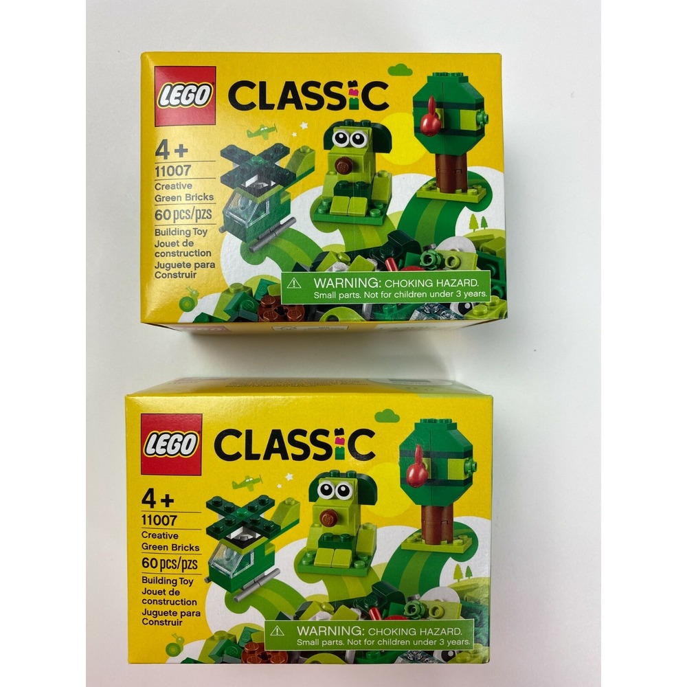 2x LEGO Creative Green Bricks LEGO Classic (11007) NEW